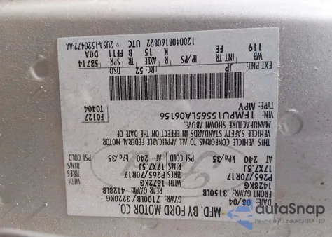 2005 Ford Expedition Xlt z USA, uszkodzony, nr VIN 1FMPU15565LA06156